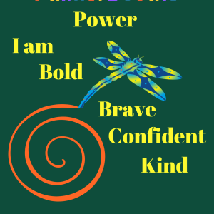 PunkerDoodle Power Bold Brave Confident Kind I Can Attitude Mini Poster 8x10