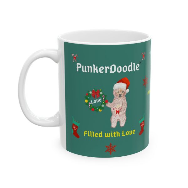 PunkerDoodle® " Filled with Love" Ceramic Holiday Mug, (11oz, 15oz) - Image 8