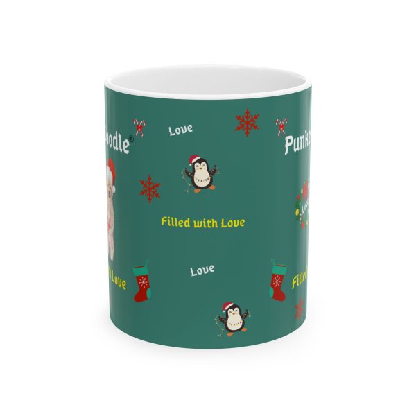 PunkerDoodle® " Filled with Love" Ceramic Holiday Mug, (11oz, 15oz) - Image 6