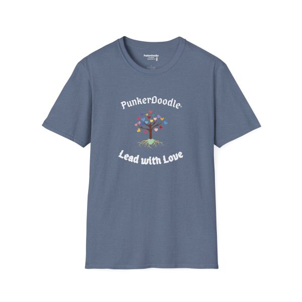 PunkerDoodle® Unisex Softstyle T-Shirt "Lead with Love" - Image 15