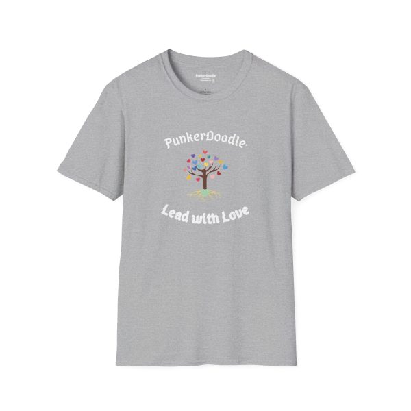 PunkerDoodle® Unisex Softstyle T-Shirt "Lead with Love" - Image 8