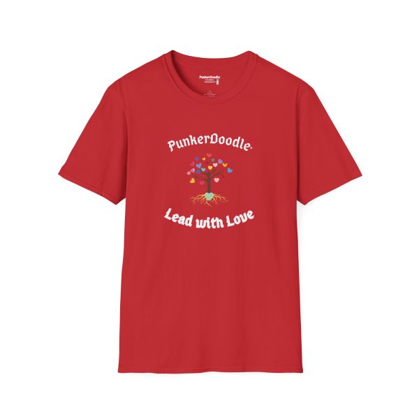 PunkerDoodle® Unisex Softstyle T-Shirt "Lead with Love" - Image 2